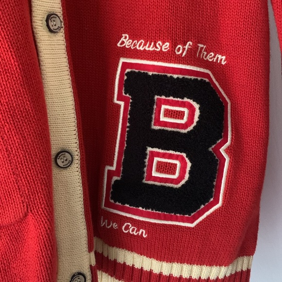 Because Of Them We Can Tuskegee Letterman Sweater Varsity Style Cardigan - Picture 6 of 16